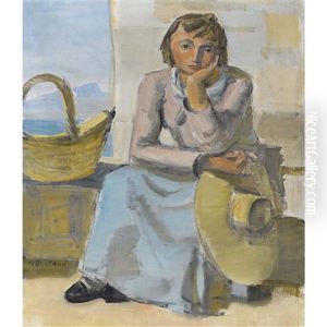 Jeune Paysanne Pensive by Maurice Barraud