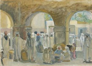 Marche Arabe (arabian Market) by Maurice Barraud