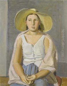 Sitzende Frau Mit Sonnenhut by Maurice Barraud