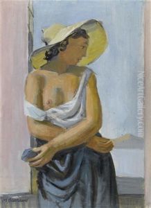 Bauerin Mit Hut by Maurice Barraud