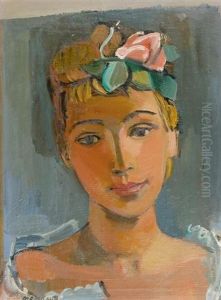 Bildnis Einer Jungen Frau Mit Blumen Im Haar Bildnis Einer Jungen Frau Mit Blumen Im Haar