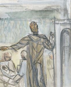 Monch In Der Messe by Maurice Barraud