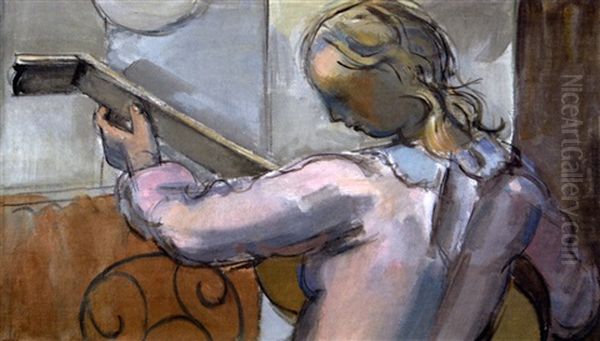 Femme A La Guitare - view 1