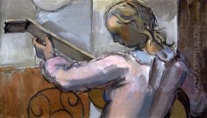 Femme A La Guitare by Maurice Barraud