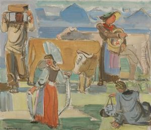 Die Vier Landesteile Der Schweiz by Maurice Barraud