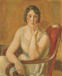 Portrait De Madame Robet by Maurice Barraud