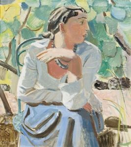 Figure Au Jardin by Maurice Barraud