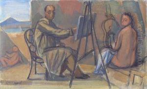 Maler Und Sein Modell by Maurice Barraud