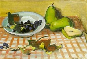 Stilleben Mit Birnen Und Trauben by Maurice Barraud