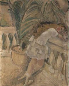 Jeune Fille Sur Balustrade Jeune Fille Sur Balustrade