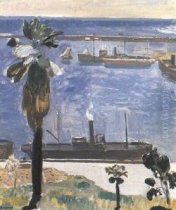 Port De Barcelone by Maurice Barraud