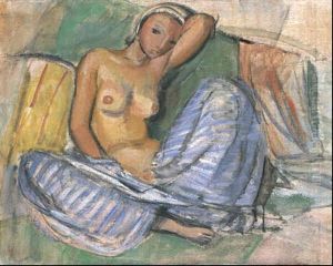 Weiblicher Akt In Orientalischem Kost_m by Maurice Barraud
