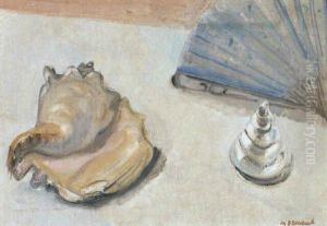 Stilleben Mit Muscheln Und Facher