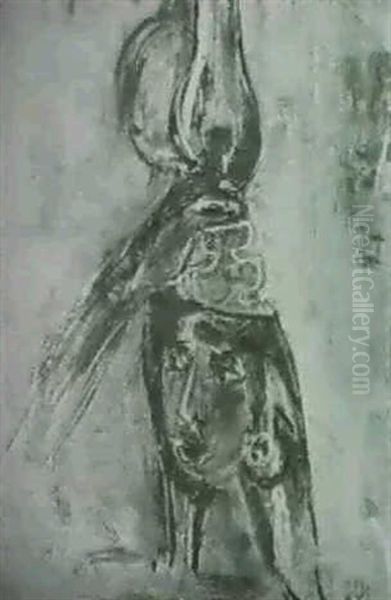 Afrikanerin Mit Ollampe - view 1
