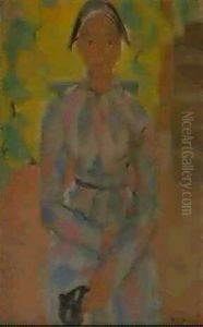 L'arlequin Au Domino by Maurice Barraud