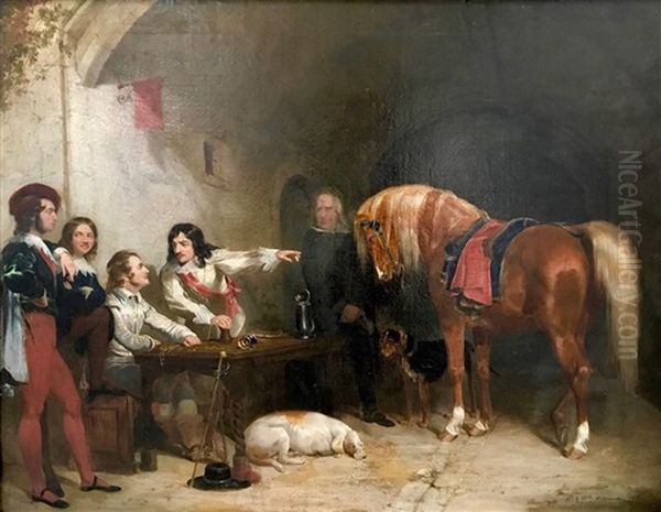 Bonnie Prince Charlie At A Gaming Table In The Stable - view 1