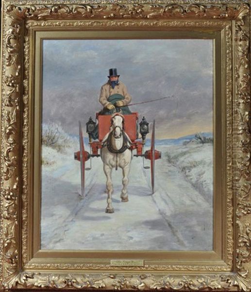 A King's Mail - A Horse Trap On A Winter Road - view 1
