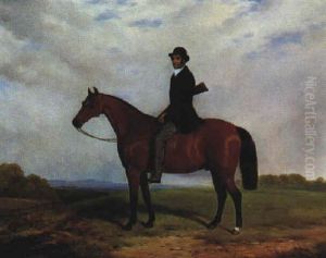 Sir Charles Booth With Gun On Horseback by William Barraud