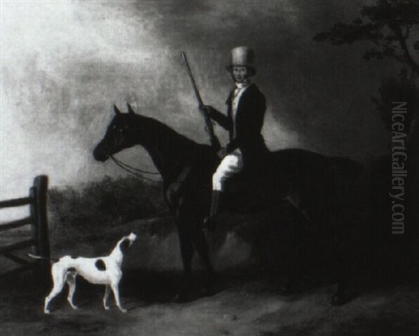Gentleman With His Hunter And Pointer - view 1