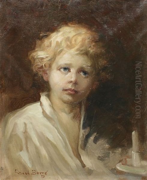Portrait Of A Child With Chamber Stick - view 1
