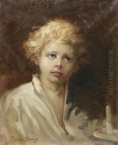 Portrait Of A Child With Chamber Stick
