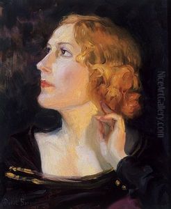 Portrait Of A Lady by Raoul Vital Achille Barre