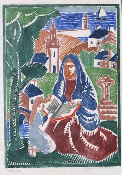 Ste Anne Apprenant Alire A La Vierge - view 1