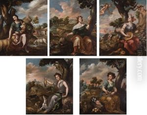 Los Cinco Sentidos (5 Works) by Francisco Barrera