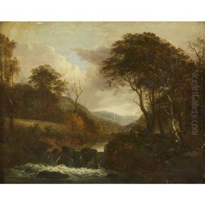 Autumn Landscape With Stream by George Barret