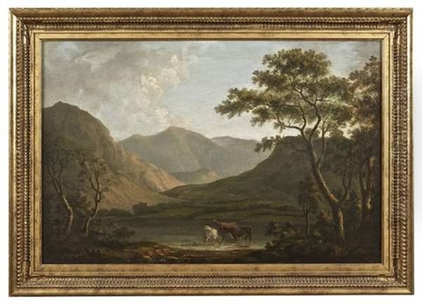 Lake Landscape With Castle - view 1