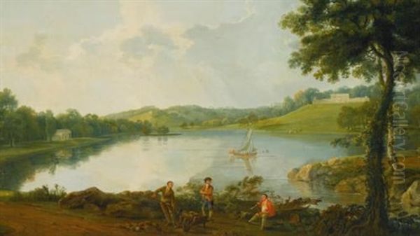 Prospect Of Gatton Park, Surrey (from The Lake, With Rustics In The Foreground) - view 1