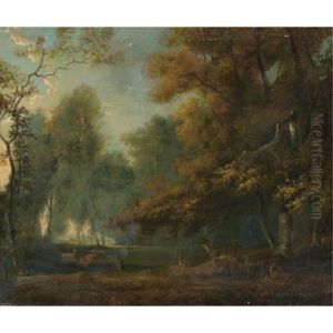 Deer In A Forest by George Barret