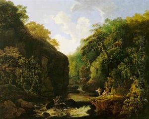 A View Of The River Dargle, County Wicklow by George Barret