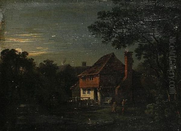 Houses In A Moonlit Landscape - view 1