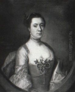 Portrait Of A Lady (madame L'estrange?) by Jeremiah Barrett