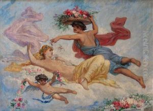 Allegorie Du Printemps by Felix Joseph Barrias