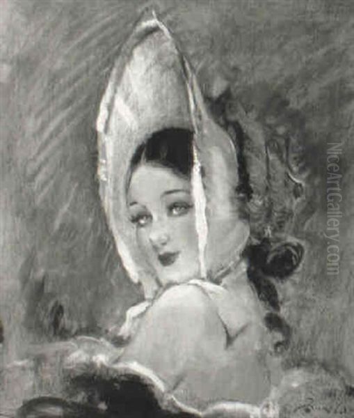 Lady In Blue Bonnet - view 1