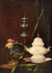 Theiere Et Bouquet (pair)