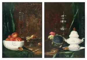 Compotier Et Bouquet De Violettes (2 Works) Compotier Et Bouquet De Violettes (2 Works)