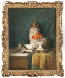 Still Life With Porcelain And Flowers