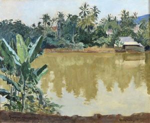 Le Mekong Aux Environs De Luang Prabang (laos) by George Barriere