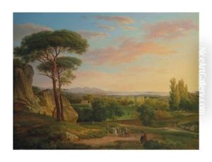 Vue Du Golfe Et D"une Partie Du Terroir De Marseille. Effet De Soleil Couchant