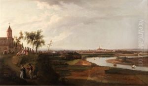 Vista De Sevilla Con El Guadalquivir by Manuel Barron y Carrillo