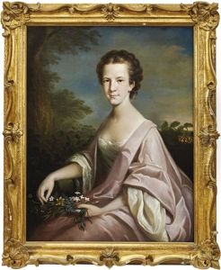 Portrait Einer Jungen Dame Mit Blutenzweig