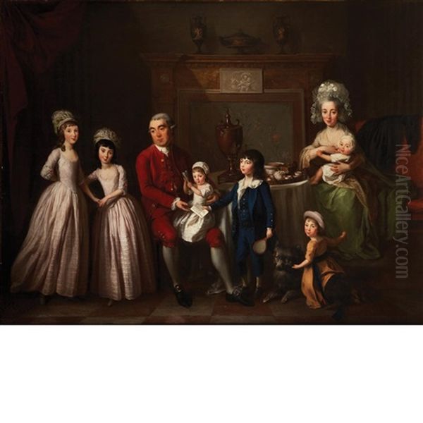 Portrait Of William Hodgson, His Wife Mary, And Their Children - view 1