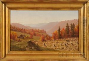 Autumn Hillside Landscape by John Dobson Barrow