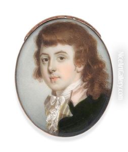 Miniature Portrait Of A Young Gentleman by Charles A. Barry