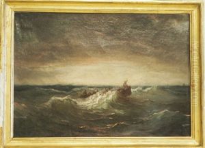 Barque De Naufrages by Francois (Pierre Bernard) Barry