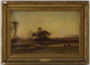 Oasis Dans Le Desert by Francois (Pierre Bernard) Barry