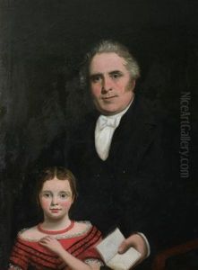 Portrait Of Michael Mulvaney And His Grand Daughter Mary by James Barry